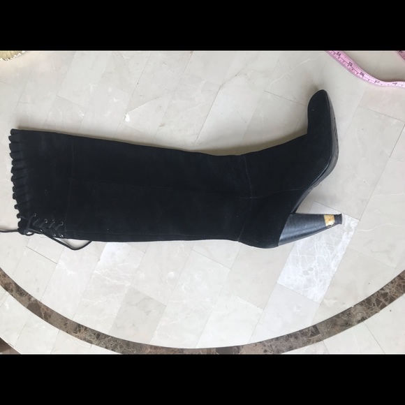 BCBGENERATION “SANJI” OTK Black Suede Boots - Picture 9 of 10